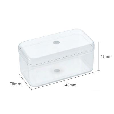 China Recycled Materials 560ML Rectangular Plastic Cake Food Boxes For Packiging for sale