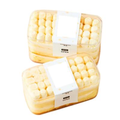 China Factory Price Excellent Quality Materials 560ML Rectangular Grade Good Grade Recycled Plastic Cupcake Box And Packaging for sale