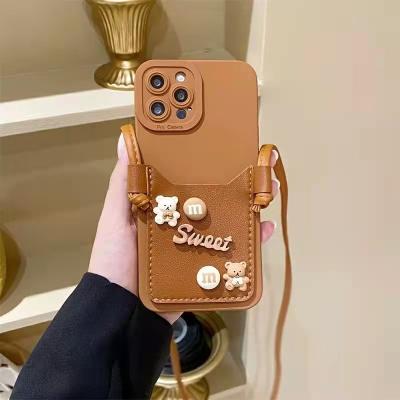 China Anti-drop Street Fashion TPU Soft Phone Case For iphone 13 pro case with max card slot 12 pro phone case with strap for sale