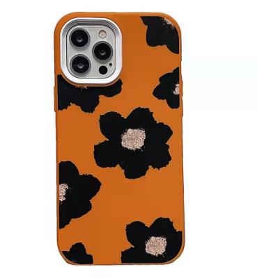 China Retro Floral Anti-fall Thicken TPU 3 in 1 Case Lens to Protect Shockproof Case for iPhone 12 Pro Max Case 2021 for sale