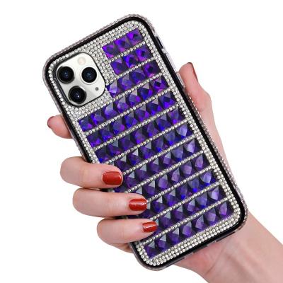 China 3D Series Crystal Bling Diamond Shockproof Luxury Handmade Phone Case For Apple Phone 12 Max Pro For Women for sale