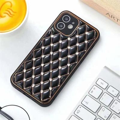 China Luxury Shockproof Glitter Rhinestone Hard PC Back + Soft TPU Phone Case For Max 12 Pro for sale