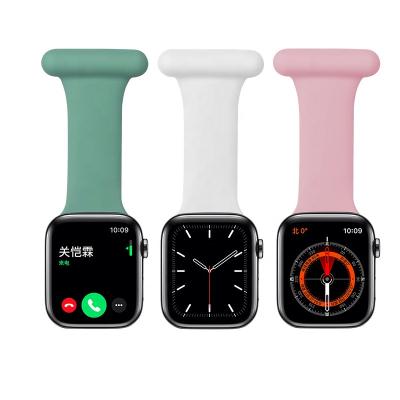 China New Waterproof Silicone Elastic Strap Watch Band Pin Buckle Elastic Strap For Apple Watch 2021 Series for sale