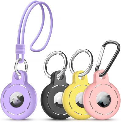 China Protect Machine Silicone Case For AirTag Package With Key Chain 1 Carry Anti-Scratch Non-Slip Wrist Strap for sale