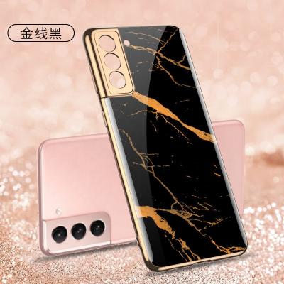 China Luxury Marble Pattern Anti-drop All Inclusive Camera Phone Case For S21 Ultra For Samsung S21 Phone Case 2021 for sale