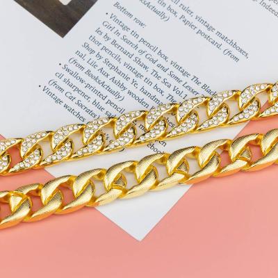 China LEJIER Anti-allergic women brass micro cuban chain link iced out neckless choker for sale