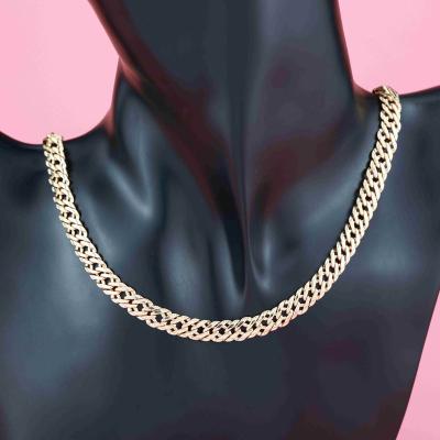 China LEJIER Anti Allergic 18K Plated Cuban Link Small Brass CZ Gold Chain Iced Out Miami Choker Necklace Rhodium Plated Cuban Link Chain for sale