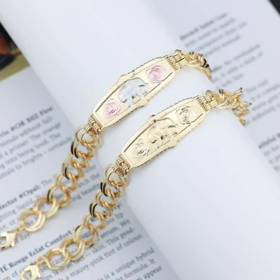 China FASHIONABLE Wholesale Gold Plated Bracelet Fashion Classic Charm Jewelry Women Custom Brass Engraved Elephant Bracelet for sale