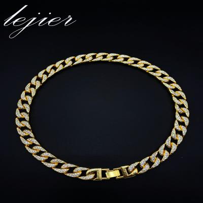 China Wholesale Custom FASHIONABLE CZ Ice Bracelet Chunky Cuban Link Chain Men's Hip Hop 18k Gold Plated Diamond Cuban Link Bracelet Silver for sale