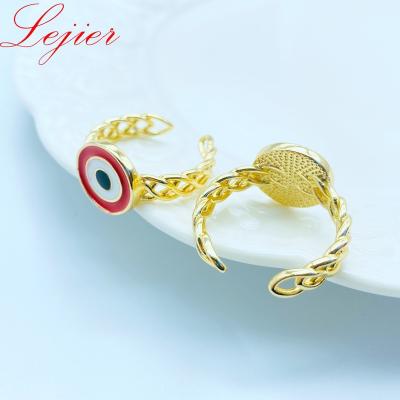 China CLASSIC White Women Ring Design 18K Jewelry Sterling JeweleryOjos Malvados Anill Evil Eyes Ring for sale