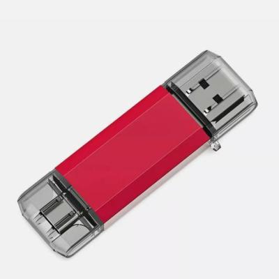 China Gift--Wholesale Promotional Pens 2022 New Design 2 IN 1 Flash OTG USB Drive 32GB 64GB 128GB Colorful Type C OTG Pendrive for sale