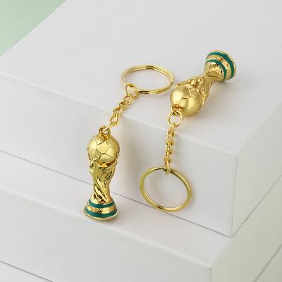 China Promotional Company / Fans Key Chain Qatar 2022 World Cup New Soccer Match Souvenir Trophy Customize Logo for sale