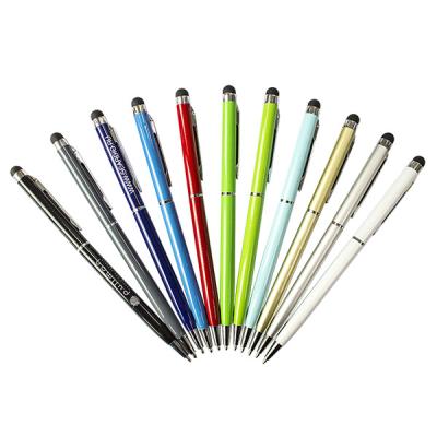 China Fashion Pen New Design Colorful Your Logo Metal Capacitive Stylus Ballpoint Tip Pen for sale