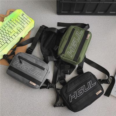 China Custom Anti-theft Logo Shoulder Fanny Pack Canvas Shoulder Bags Lightweight Riding Chest Bag for sale