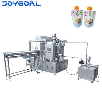 China Beverage JOYGOAL Factory Doypack Spout Pouch Filling And Capping Packing Machine for sale