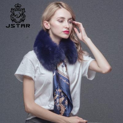 China Warm Genuine Fox Fur Stole Plush Fox Fur Scarf Collar For Women for sale