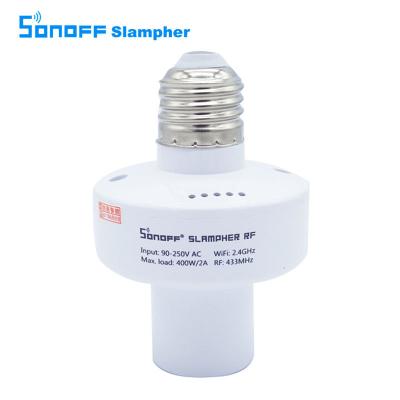 China ABS V0 RF Factory Sonoff Slampher Wifi Smart Light Lamp Holder E27 WiFi Smart Light Bulb Holder APP Remote Control Alexa Google for sale