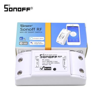 China Cheap Price Sonoff RF 433MHZ Smart Wifi Switch Domotica Wifi Delay Switch Smart Home Light Controller Via APP Remote For Alexa Sonoff RF for sale