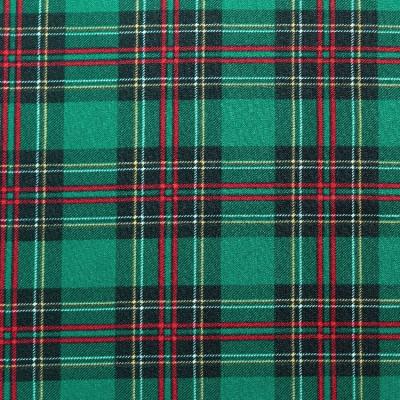 China Green 100% Anti Pill Polyester Soft Touch Mini Matt Printed Fabric Plaid For Skirts for sale