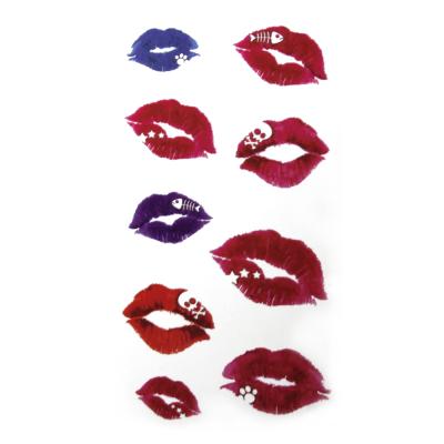 China Charming Lip Art Tattoo Lipstick Temporary Cosmetic Tattoo Design Waterproof Temporary Sticker for sale