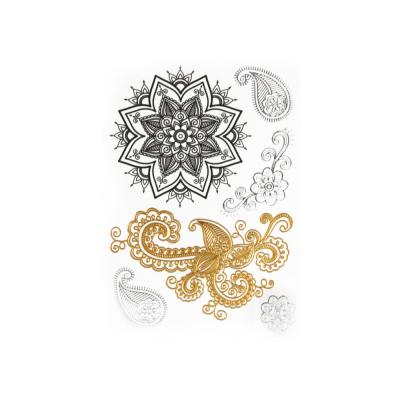 Китай New Temporary Hot Sale Fashion Modern Gold Instant Silver Silver Bronzing Temporary Tattoo Sticker Eco-friendly Tattoo Sticker продается