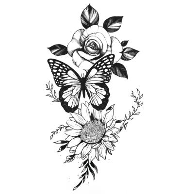 China Wholesale Custom Temporary Temporary Tattoo Sticker Buy 3D Flower Tattoo Beautiful Semi Permanent Semi Permanent Sticker for sale