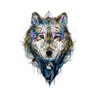 China Wolf Temporary Tattoo Temporary Sticker For Body Art Adults Waterproof Hand Fake Tatoo Fashion Men Women Te koop