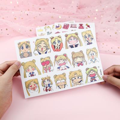 China Wholesale Sailor Moon Japanese Cartoon Pattern Decorative Cute Stickers Waterproof For Luggage Te koop