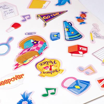 China Diy Cartoon Planner Decoration Keyboard Waterproof Vinyl Stickers Printing Labels for sale