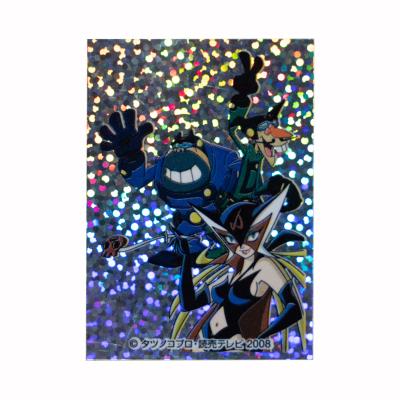 China Decorative Popular Custom Glitter Epoxy Self Adhesive Removable Glue Sticker Anime Cartoon Holographic Sticker for sale