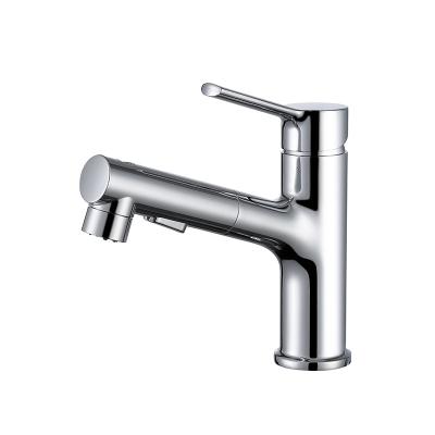 China Pull Out 2022 New Design Luxury Single Handle Faucets Bathroom Mixer Sink Faucets for sale