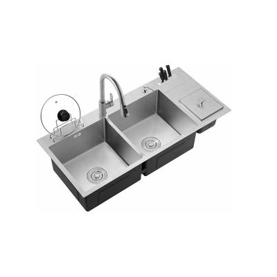 China Without Double Faucet Guangzhou Bowl Sink Style Stainless Steel Luxury Kitchen Sink B001 for sale