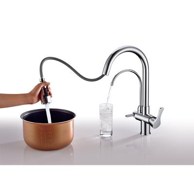 China Pull Out Spray High Quality 304 Stainless Steel Pull Out Kitchen Faucet for sale