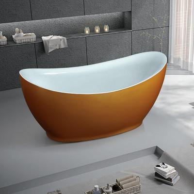 China New Products White Acrylic Free Standing Bathtub Oval Free Standing Bathtub For Adults for sale