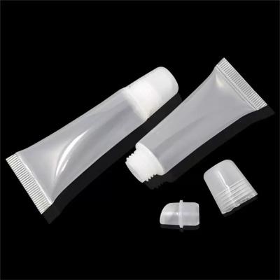 China Soft Luster Lip Balm Tubes Pacakaging EPL 8ml Clear Empty Lip Balm Makeup Containers Refillable Cosmetic Luster Cosmetic Containers for sale