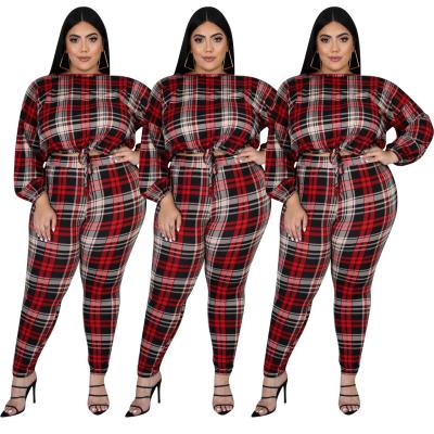 China Rose Madder Two Piece Plus Size Factory Direct Printing Long Sleeve Casual Suit Women Breathable Clothing for sale