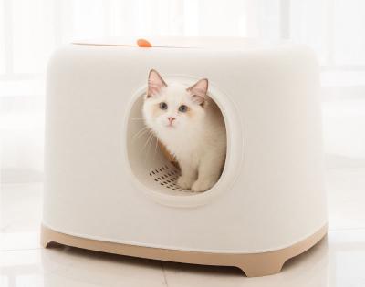 China Cat Toliet Cat Litter Box Pet Toilet Room Good Quality Sell Well Partially Enclosed Skylight Pet Toilet Tray for sale