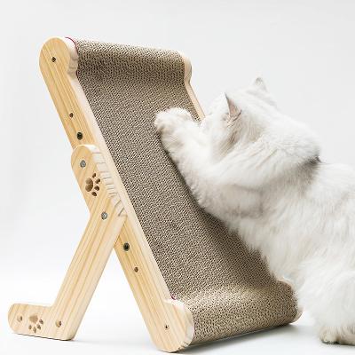 China Travel Cat Scratcher Cardboard Bed Corrugated Cat Toy Grind Claws Paper Pet Toy for sale