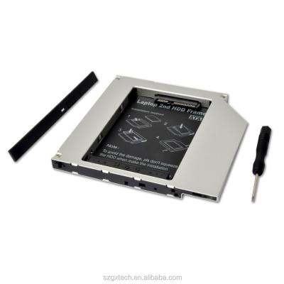 China Tool 12.7MM Aluminum Hard Disk Drive Case Caddy 2nd HDD Caddy IDE To SATA for sale