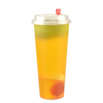 China Wholesale frosted 22oz/650ml boba hard plastic frosted plastic cups with custom logo logo printed for sale