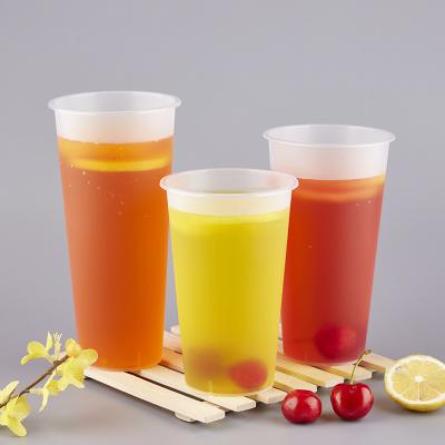 China Custom 16oz Clear Plastic Disposable Cups Plastic Cups With Lids PP Injection Cup for sale