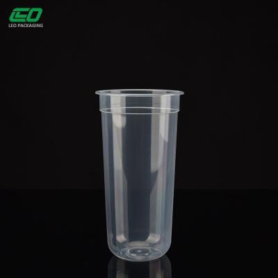 China Clear Bubble Milk Tea Cup Custom Printed Injection Disposable Plastic Cups for sale