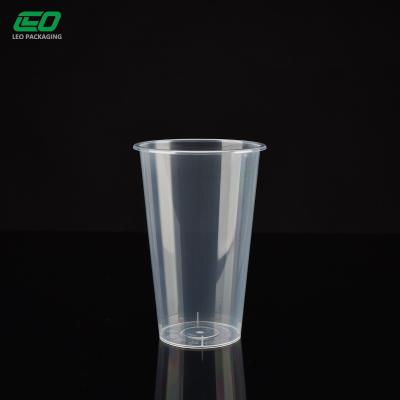 China 16oz 500ml boba transparent bubble pp plastic cups bubble tea cups custom injection pp plastic cup for sale