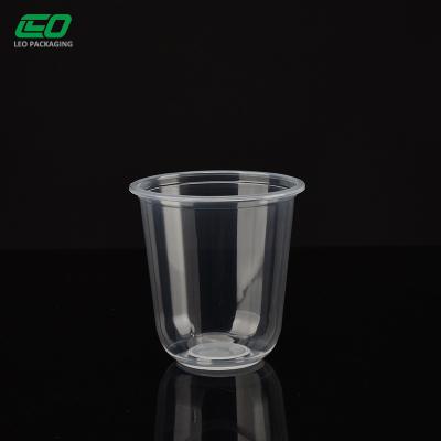 China 12oz 330ml transparent plastic disposable u cup shape juce pp cup plastic cups bubble tea for sale