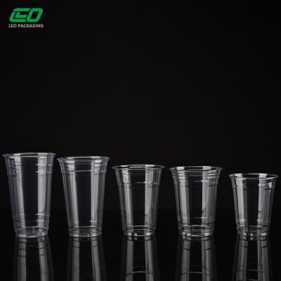 China Clear Disposable Pet Plastic Cups With All Size 12 16 20 24 32 Ounce Clear Plastic Pet Cups for sale