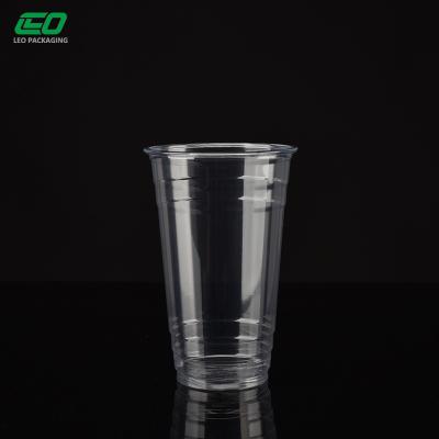 China 680ml Transparent Disposable Pet Cup 24oz Plastic Pet Cups Clear Pet Plastic Cup for sale