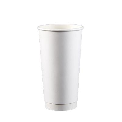 China 22oz/640ml Double Disposable Wallpaper Cups For Bubble Tea And Hot Cold Drinks for sale