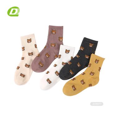 China DQ- E0325 Viable Viable Colored Women's Calcetines Para Calcetine Color Bangs Al Por Mayor Algodon for sale