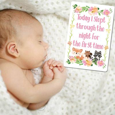 China Portable Newborn Children Card Number Memorial Photo Props Baby Milestone Photography Monthly Cards for sale