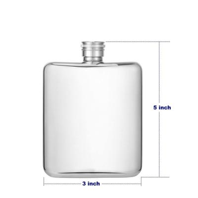 China Customized Premium Metal Promotion Stainless Steel Liquor Flask Liquor Flask 6 Ounce Special Hip Flask for sale